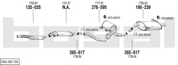 BOSAL 062.361.55 Exhaust System